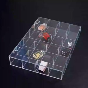 Modern Acrylic <strong>Cube</strong> <strong>Display</strong> Rack Perfume Jewelry Cabinet <strong>Customized</strong> <strong>Size</strong> Silk Screen Logo Durable <strong>Display</strong> Box Acrylic