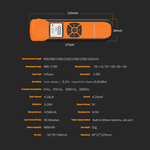 มิเตอร์วัดกำลังแสงขนาดเล็กอุปกรณ์นำแสง G10ไฟเบอร์ออปติกสำหรับเครือข่าย WIFI และ4G FTTH opm APT - Product Image 2