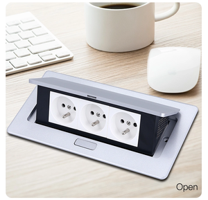 Internat ionale Desktop-Sockel box 5V 20W Typ A C USB-Lade-Popup-Netz abdeckung NFC-Netzwerk 16A für Konferenz tisch buchse