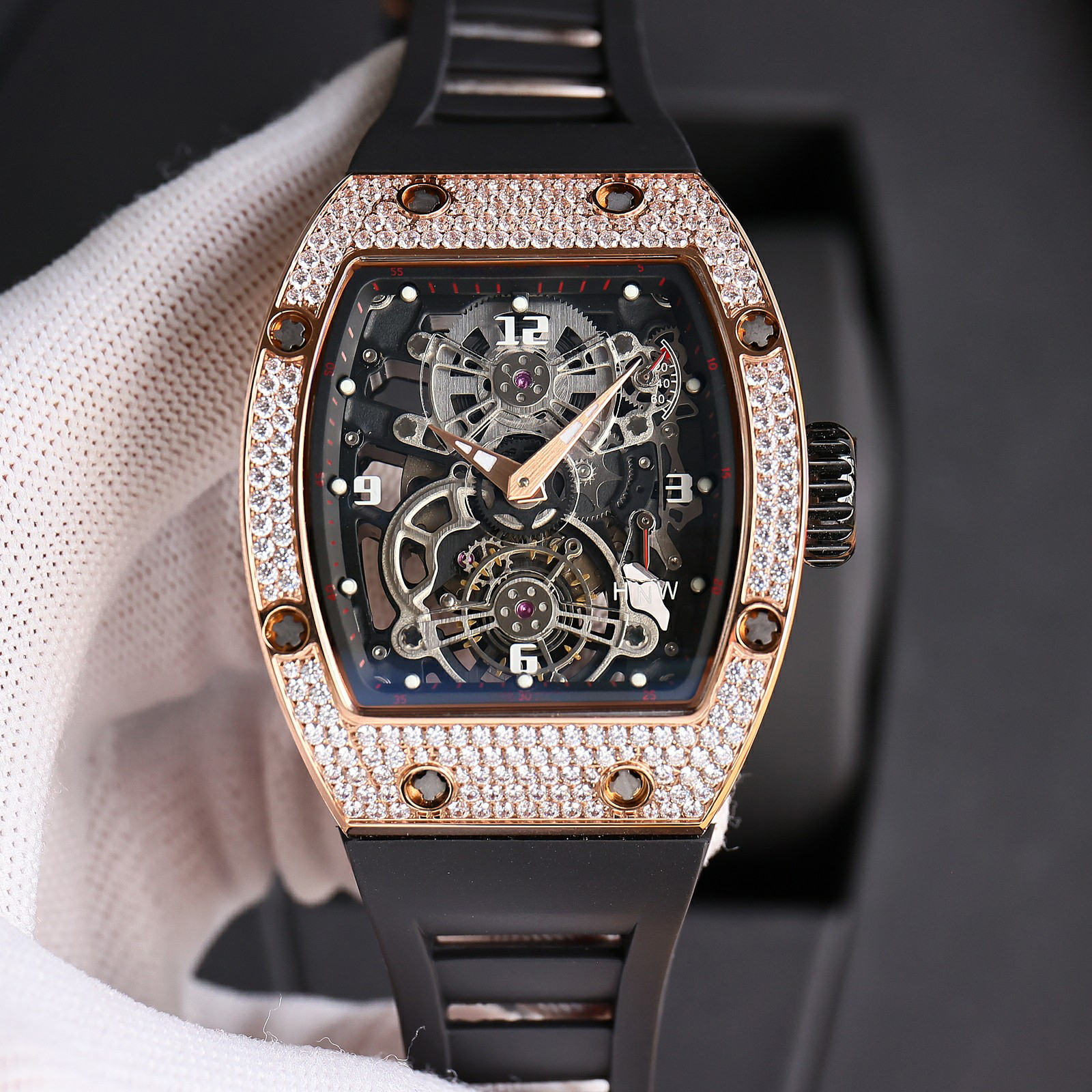 Or rose avec diamant
