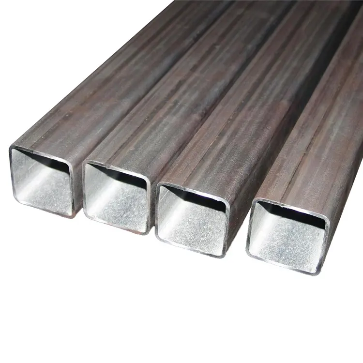 Tubo Cuadrado Rectangular de acero de bajo carbono Q195, tubería de sección hueca Ms Gi, revestimiento galvanizado en caliente