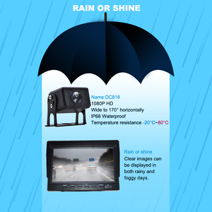 HOPE-monitor de pantalla dividida de 7 pulgadas, vista trasera, 120 grados, visión nocturna, sistema de cámara de seguridad para camión 1080p - Product Image 5