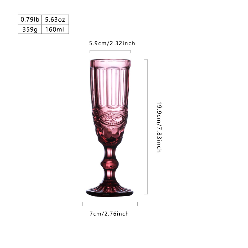 Verre à champagne rose C