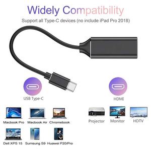 USB 3,1 Tipo C Macho Hembra 4K 30Hz para HDMI Cable adaptador Chaqueta de PVC Convertidor HDTV para HDTV 4K HD TV 2. 1 USB3.1 para HDM - Product Image 5