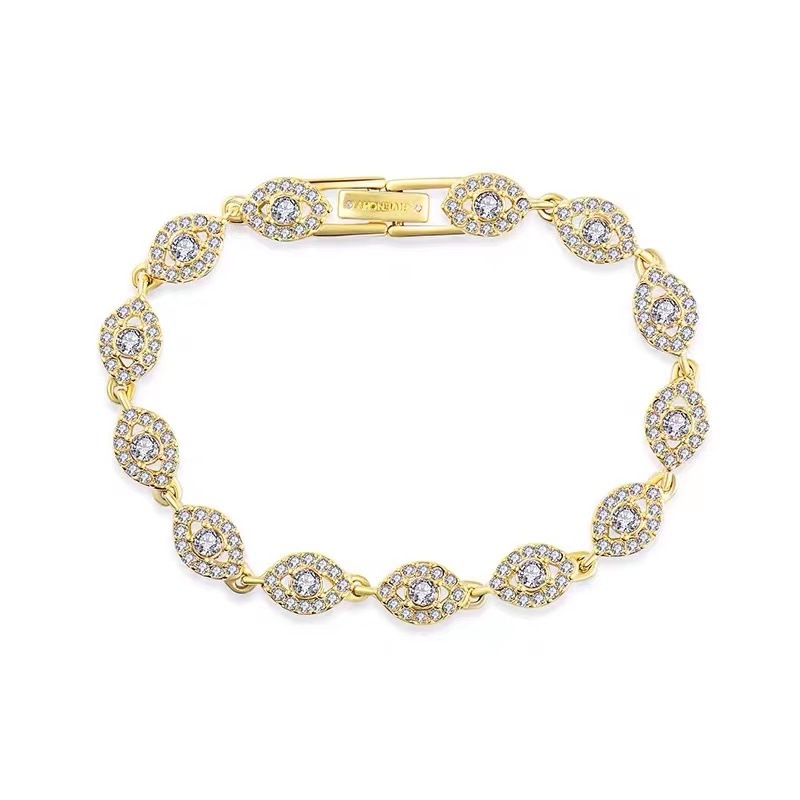 Angel eye bracelet gold