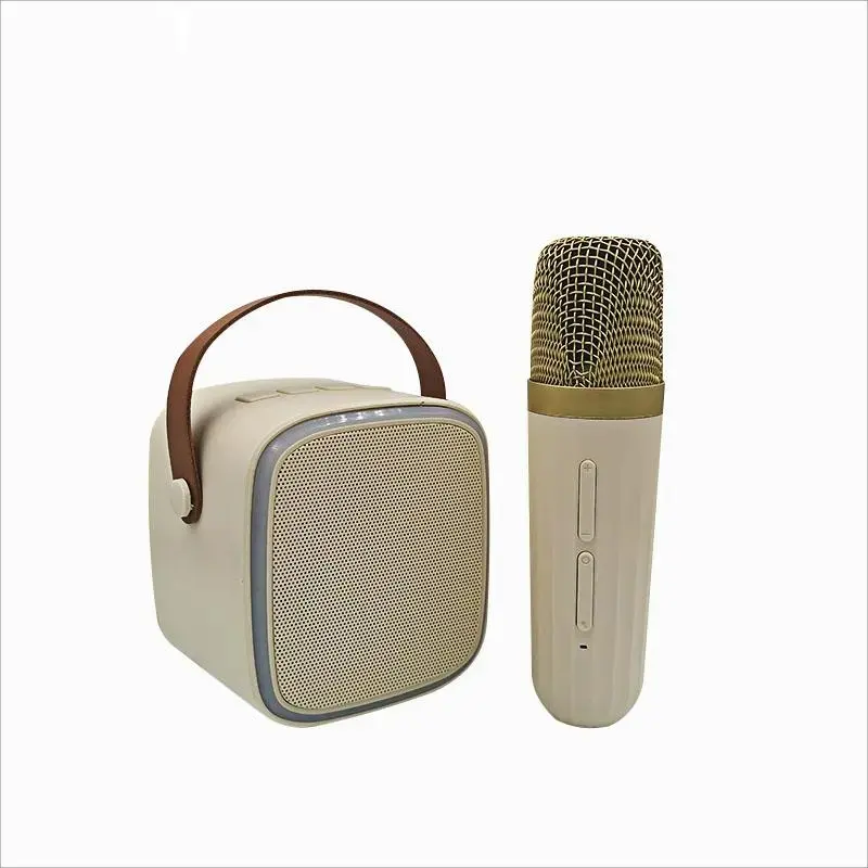 Luz LED inalámbrica para el hogar mini altavoces portátiles de karaoke bajo reproductor de audio portátil regalo de Navidad juguete para niños