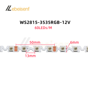 แถบไฟ LED แบบ WS2815ชนิด S ไฟ DC 12V 60 LED พิกเซลไฟ RGB สีแบบเต็มรูปแบบรองรับความต่อเนื่องของจุดพัก - Product Image 5