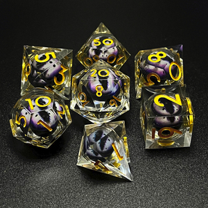 D & d hediyeler için sıvı çekirdek ejderha göz dnd zar seti dnd giftsgifts d ve d zar seti için sıvı çekirdek noel dnd zar seti - Product Image 5