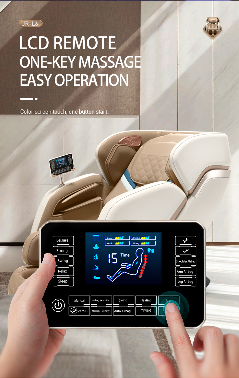 Jare L6 Wholesale Factory Price Luxury 4D Zero Gravity Shiatsu Roller Electric Kneading Back Heating Full Body Massage Chair