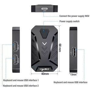 2024 HXSJ 3 in 1 N-Switch Ergonomic Wired Gaming One-handed <strong>Keyboard</strong> <strong>Mouse</strong> <strong>Combos</strong> With P8 Game Converter for Mobile Game - Product Image 5