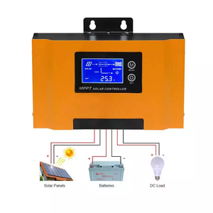 Controlador de carga de turbina aerogeneradora, regulador mppt 60a 12V 24V 48V dc, panel solar de bombilla de salida - Product Image 2