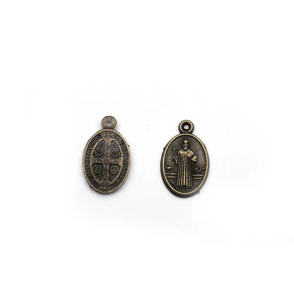 Colgante de joyería religiosa de 2,3x1,4 cm, medalla de cobre, colgante para collar, colgante para collar, pulsera