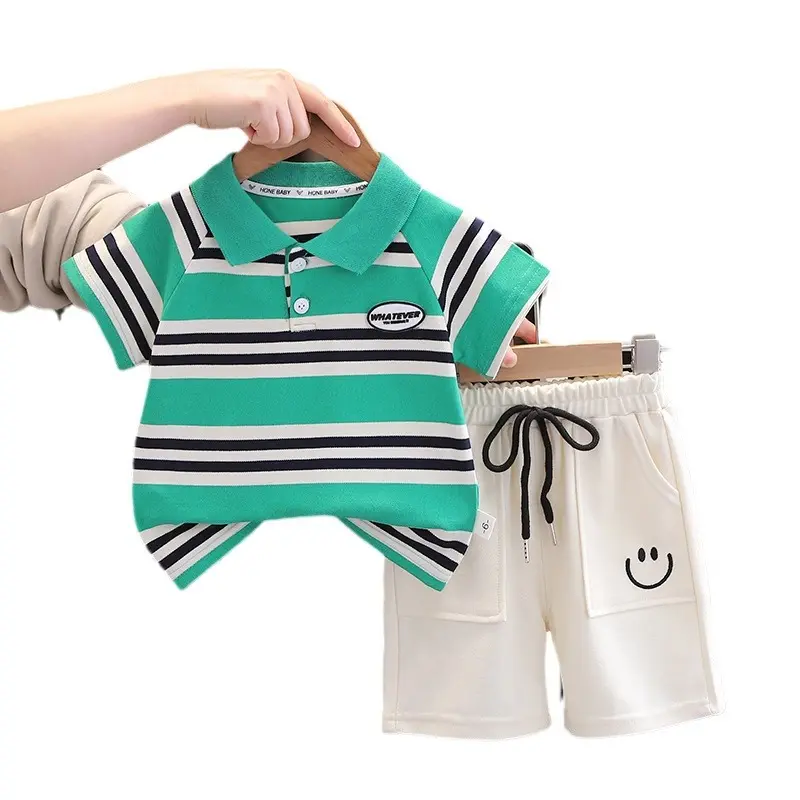 2023 Trending 1 2 to 3 4 5 Years Old Age Summer 2 Piece Shorts Children Suits Boy Set for Toddler Boys Clothing Baby Boy Clothes