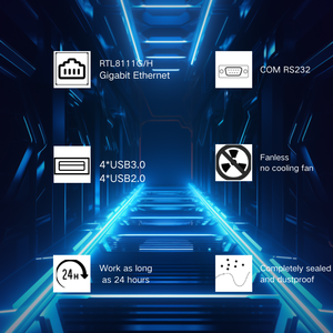 Core i3 i5 4200U 1LAN 1COM RS-232 8USB fansız Mini PC endüstriyel bilgisayar - Product Image 3