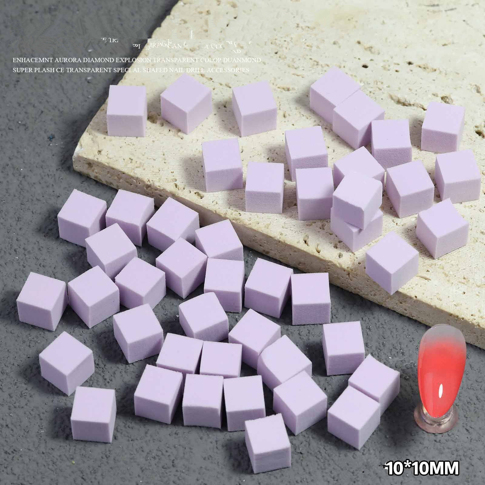 Violet-50 pièces par sac 10*10mm