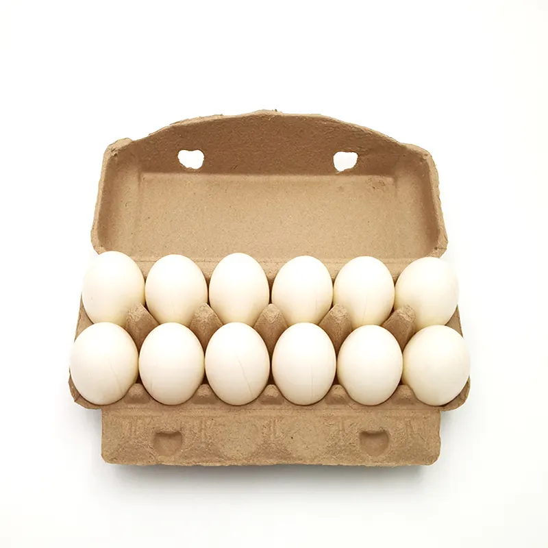 Biodegradable respetuoso con el medio ambiente 12/15/30 venta de huevos bandeja de embalaje de papel pulpa fibra huevo cartón bandeja caja papel Kraft profesional 5000