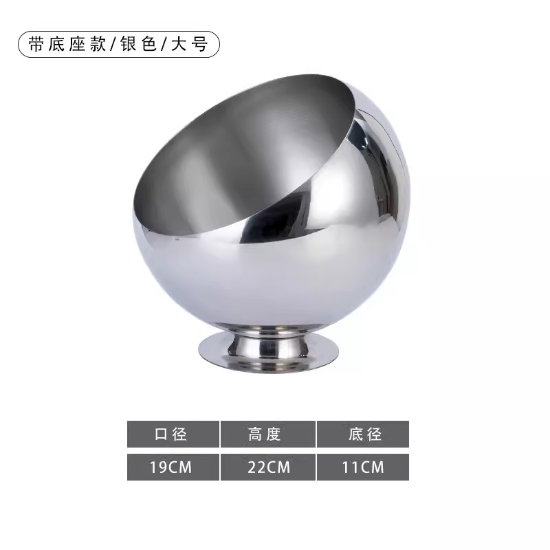 With base - Silver - Large