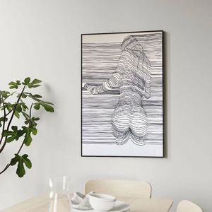 キャンバス抽象絵画装飾スケッチライン絵画シンプル抽象芸術 - Product Image 3