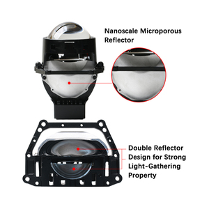 3.0 inç 60W çift LED projektör Lens araba LED far hi/lo işın H4 H7 araba led far ampulü lens - Product Image 3