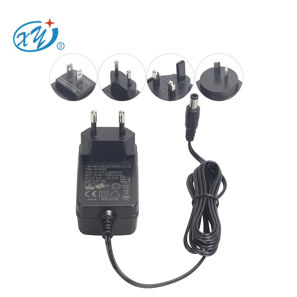 Fabrika doğrudan satış 12v 2a güç kaynağı ledi güç adaptörü 9V1.5A 12V1.5A 24 24V 1A EMC GS CE AC DC adaptörü