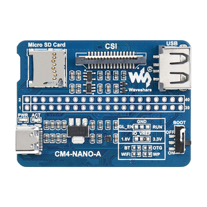 Geliştirme kurulu Nano taban tahtası (A) ahududu PI CM4 bilgi işlem modülü için uygundur 4 Lite/eMMC USB2.0 MIPI CSI-2