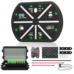 DaierTek 12V Wireless Switch Panel Box Car Boat 8 Gang Switch Panel Green LED 80A <strong>Circuit</strong> <strong>Breaker</strong> Electronic Relay Box - Product Image 1