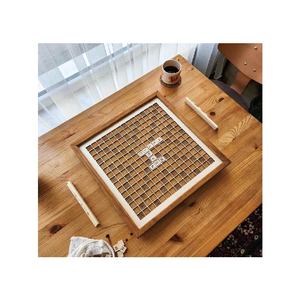 Mộc mạc bằng gỗ Scrabble Hội Đồng Quản trị với xoay lười biếng Susan etter gạch và gạch chủ sở hữu bao gồm - Product Image 4
