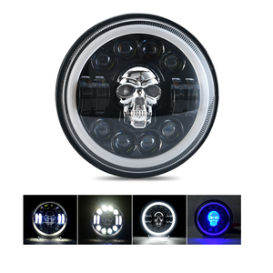 Çin'de yapılan arabalar ve motosikletler için araç aydınlatma sistemi, RGB yuvarlak 7 inç LED far - Product Image 2
