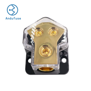 Divisor de bloque de distribución de terminal de tierra de amplificador de salida de calibre 4/2/4 AWG de entrada de calibre 0/8/10 AWG de 2 vías al por mayor para audio de barco automático