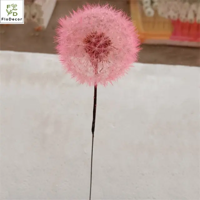 2023 New Style Artificial Dandelion Flower Preserved Dried Dandelion DIY Decoration Natural Colorful Dandelion