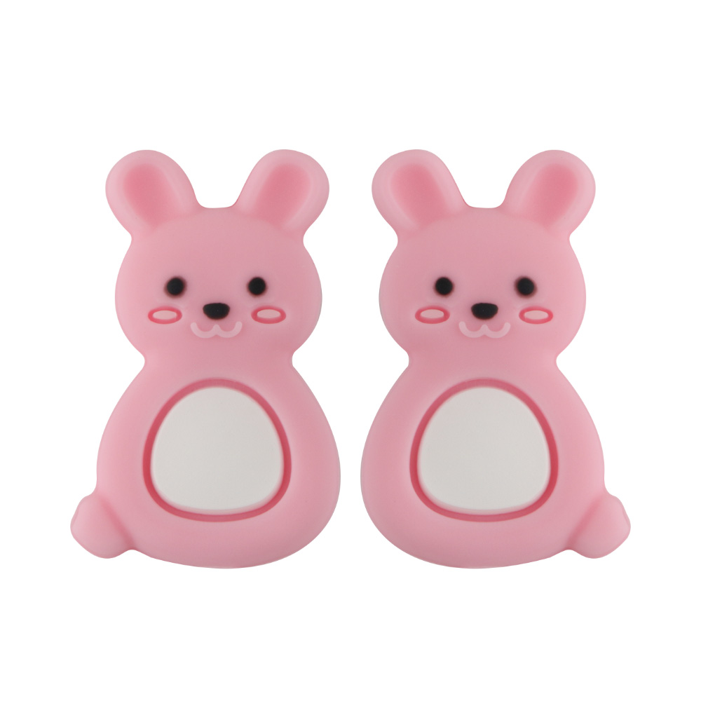 Rabbit Focal bead Baby Pink SA125