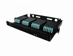 1U 19'' rack mount Sliding Fiber <strong>patch</strong> <strong>panel</strong> /ODF /FDF loaded <strong>with</strong> 4 sets MTP/MPO Cassette <strong>module</strong> - Product Image 4