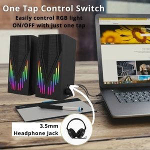 Powerful Sound Tap <strong>Control</strong> <strong>Computer</strong> Speaker Laptop Phone <strong>USB</strong> Desktop Rgb 2.0 Multimedia Subwoofer Mini Gaming Speaker - Product Image 3