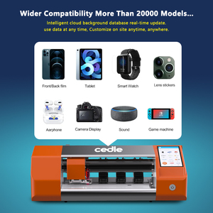 Özelleştirilmiş tam otomatik cep telefonu ekran koruyucu kesme Tpu hidrojel Film cilt Sticker Plotter makinesi kamera PC için - Product Image 5