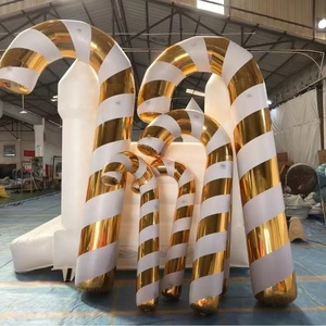 Ngoài trời kẹo mía trang trí Giáng sinh Inflatable Walking Stick với ánh sáng đi bộ bóng bay giáng sinh - Product Image 1