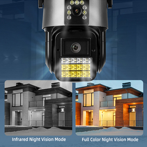 Sonido LUZ ALARMA casa seguridad red cámara doble lente CCTV Cámara IP con seguimiento de movimiento humano - Product Image 6