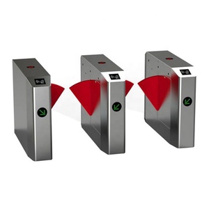 Flap Barrier Turnstile <strong>Access</strong> <strong>Control</strong> <strong>System</strong> Face/Fingerprint/RFID Card Reader Supports Single/Dual Lane - Product Image 1