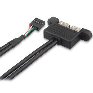 9-pin dişi kablo anakart için çift usb 2.0 a dişi, 0.3m, 0.5m bilgisayar anakartı - Product Image 3