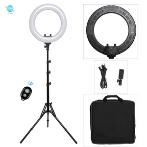 טבעת אור <span class=keywords><strong>18</strong></span> אינץ <span class=keywords><strong>led</strong></span> dimmable אור טבעת <span class=keywords><strong>led</strong></span> צילום 3200k/5500k ringlight מנורת עבור איפור עם חצובה