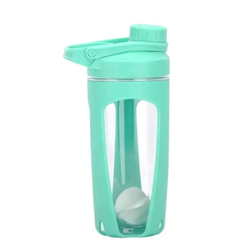 도매 새로운 500ml 대용량 두꺼운 물병 휴대용 단백질 파우더 셰이커 컵 피트니스 스포츠 병 컵