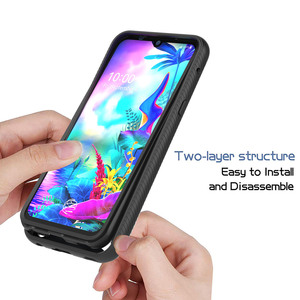 LG G8x薄型QTPU 2層構造ケース用360フルボディスリムアーマーケース、フロントフレームバックコーブプロテクターカバー付き - Product Image 5