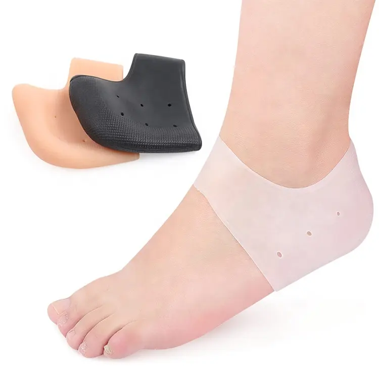 Hot Selling Unisex Moisture Silicone Gel Heel Protectors Socks Sleeve Insoles For Cracked Heels Feet Care