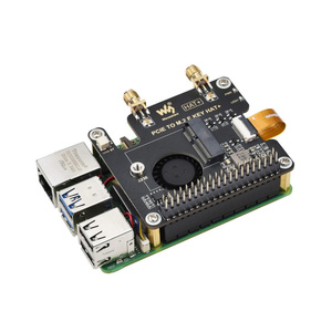 PCIe M.2 E Key HAT Compatible <strong>Raspberry</strong> <strong>Pi</strong> 5 NGFF (M.2 E Key) Wireless NIC USB <strong>Bluetooth</strong> Connection HAT Board Package Included