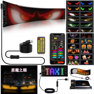 <strong>LED</strong> Matrix Pixel Panel DIY <strong>RGB</strong> Custom Animation Programmable Car Truck Advertising Logo Light App Control Devil Eye Lamp - Product Image 3
