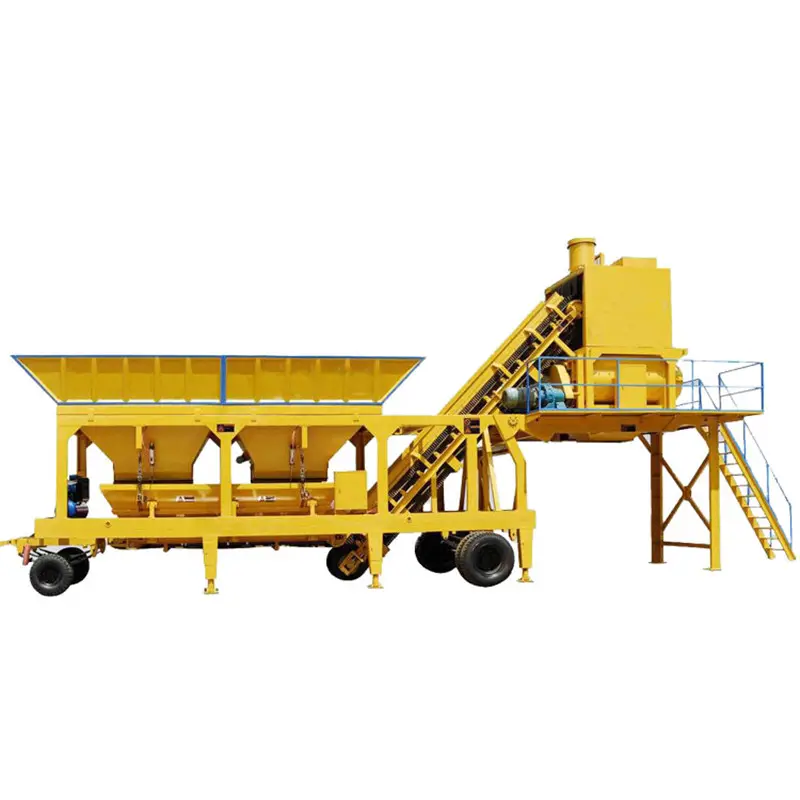 Factory 50 m3/h mobile concrete batch plant portable concrete batch plant PORTABLE CONCRETE FACTORY for sale price