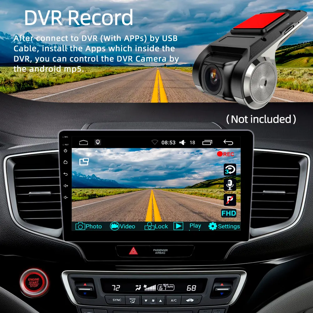 Radio con GPS para coche, reproductor de DVD Universal con Android, pantalla táctil IPS de 7, 9 y 10 pulgadas, 2 Din, Bluetooth, MP5