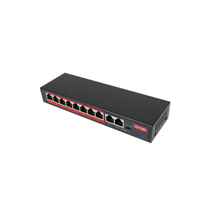 Conmutador de red PoE de 8 puertos, concentrador PoE de 8 puertos de 10/100Mbps con 2 puertos de enlace ascendente, entrada de CC para cámara IP POE Extender NVR - Product Image 3