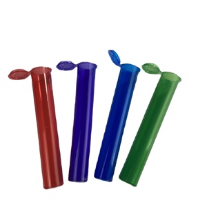 Özel PP Pop Top tüp konteyner çocuk dayanıklı 116mm 120mm şeffaf plastik tüpler çiçek ambalaj