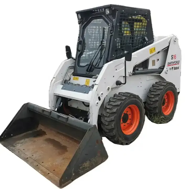 Kullanılan tekerlekli mini yükleyiciler Bobcat Front ön kepçe yükleme ve boşaltma mekanik makine büyük durum düşük fiyat cezayir