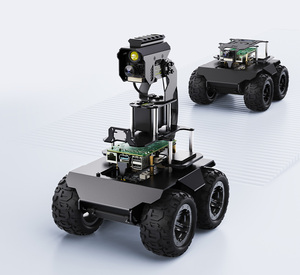 Intel RaspRover açık kaynak 4WD AI Robot, çift kontrolörleri, tüm metal gövde, ahududu Pi 4B/ahududu Pi 5 için uygun